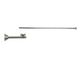 Toilet Supply Kit - Brass Cross Handle with 1/4 Turn Ball Valve (MT631-NL) - Straight Sweat, Flat Head Riser